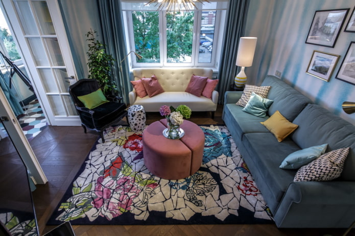Carpet in the living room interior