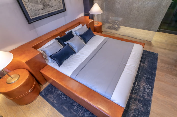 Bedroom interior with a carpet