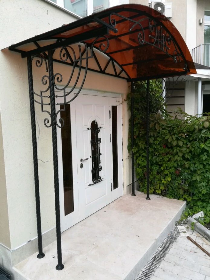 canopy over a wide door