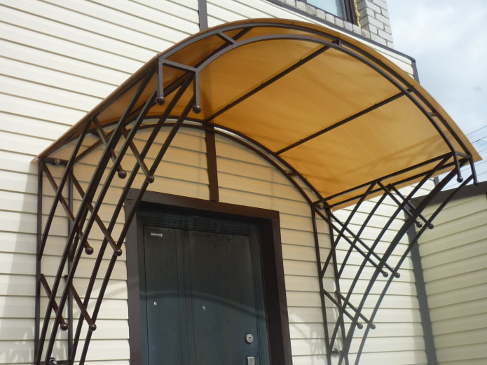 canopy over the porch made of polycarbonate
