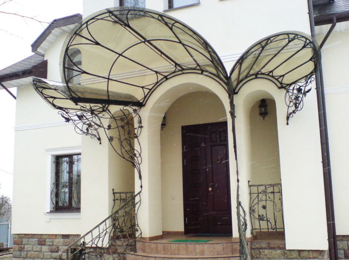 complex canopy over the entrance