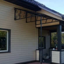 How to make a canopy over the porch of the house yourself?-0