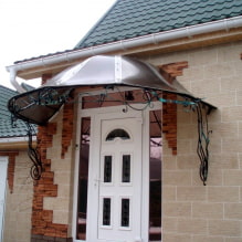 How to make a canopy over the porch of the house yourself?-2