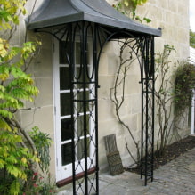 How to make a canopy over the porch to the house yourself?-4