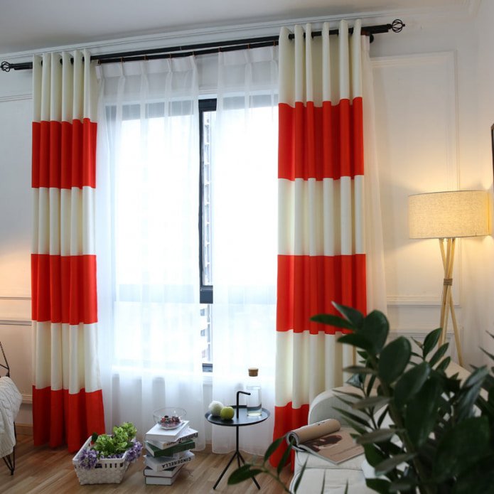 striped curtain