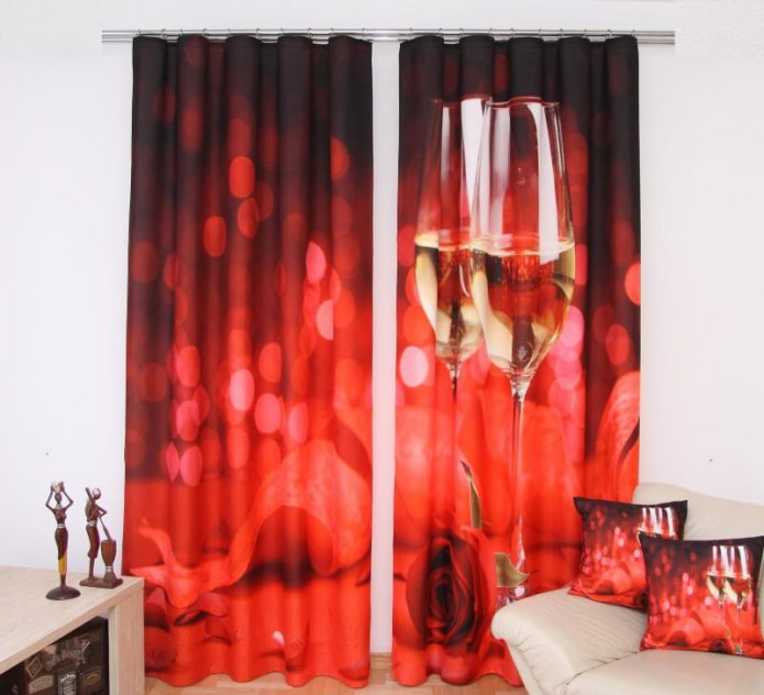 curtain with photo printing