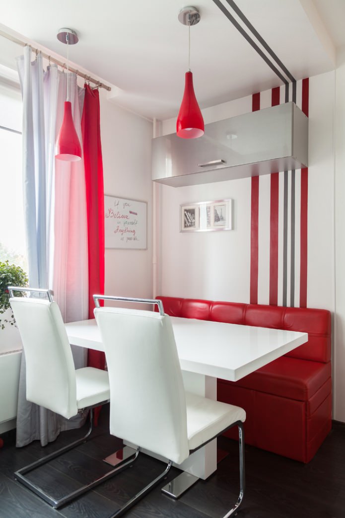 small sofa in the kitchen