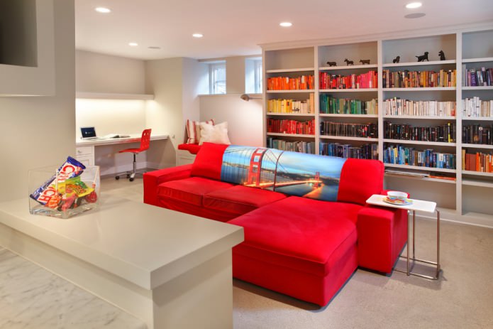 sofa with photo print