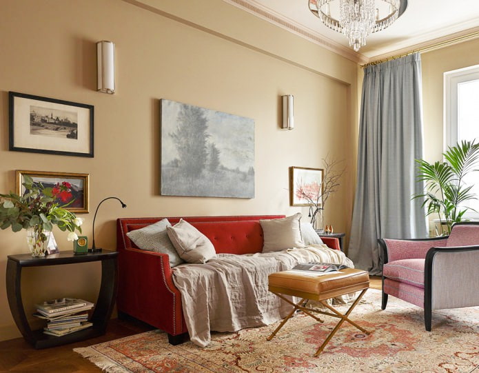 bedspread on the sofa