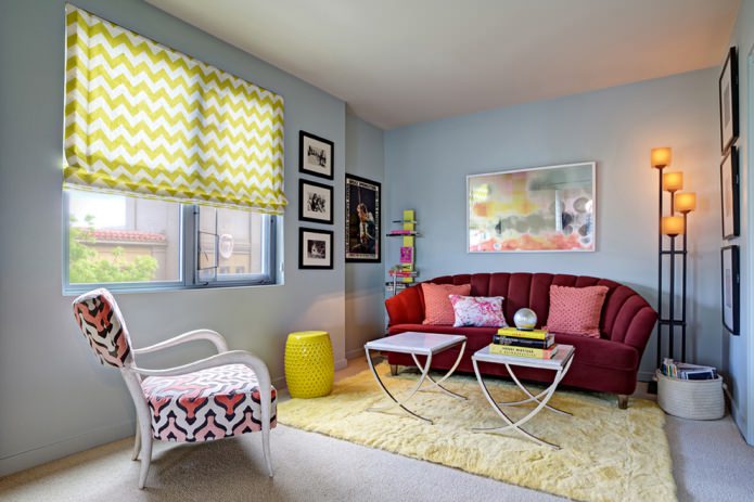yellow carpet near the sofa