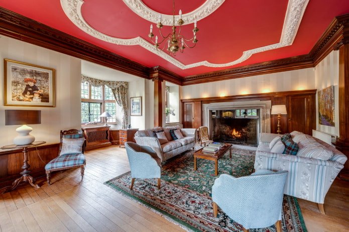 ceiling with white stucco