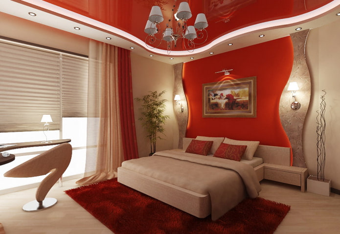 beige painted walls with an accent at the headboard