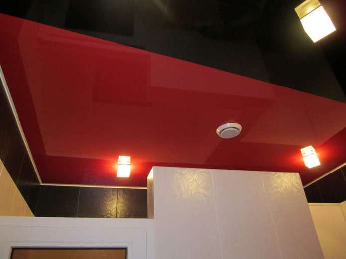 black trim on the ceiling