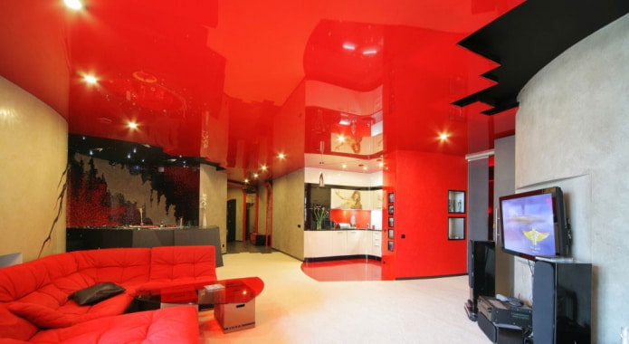 ceiling with black inserts