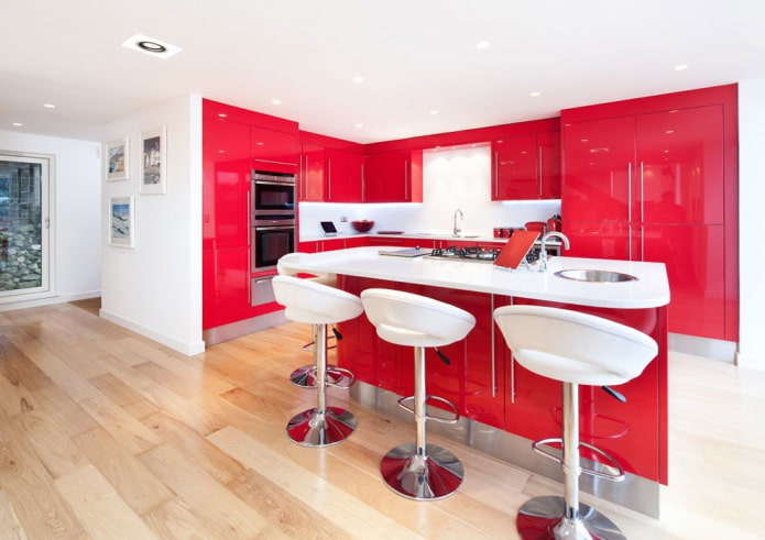 Modern red set