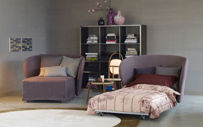 folding chair in the living room interior