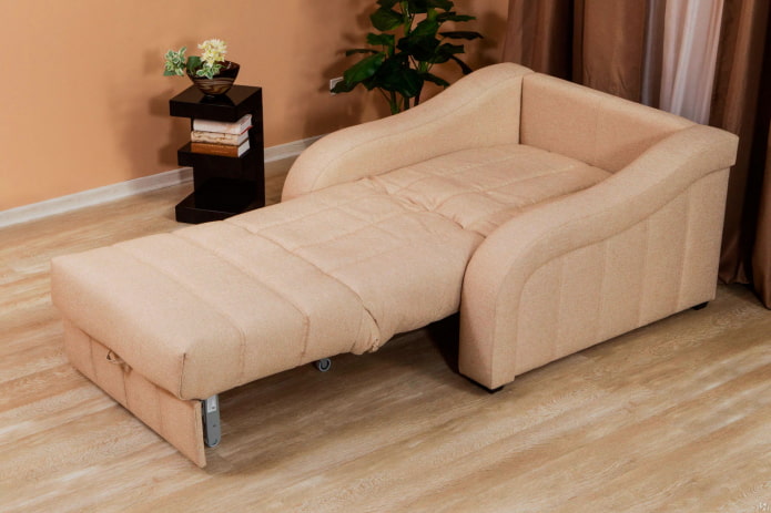 beige folding chair in the interior