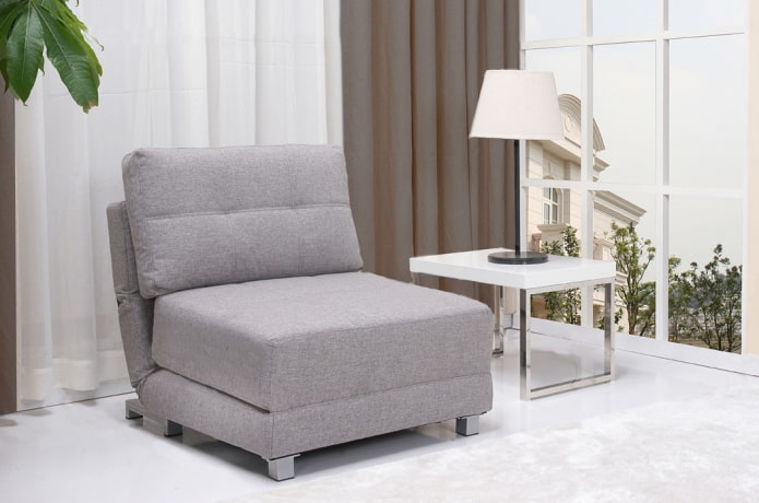 gray folding chair in the interior