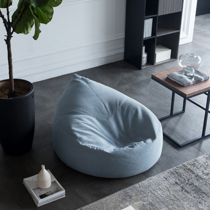 drop-shaped bean bag
