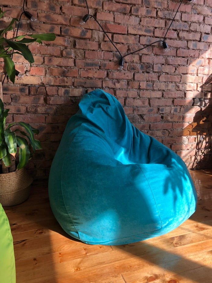 velour bean bag cover