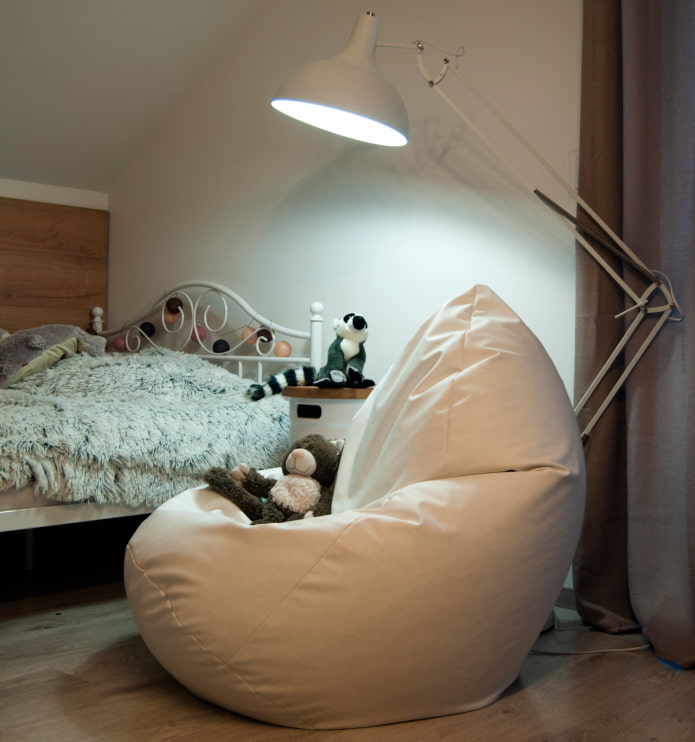 chair by the child's bed