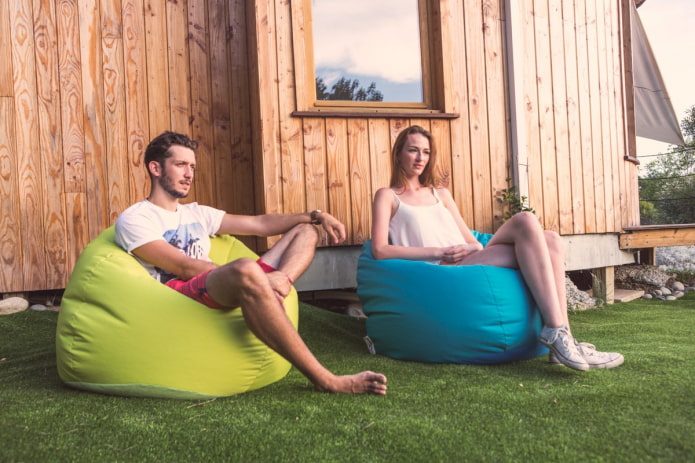 bean bags at the dacha