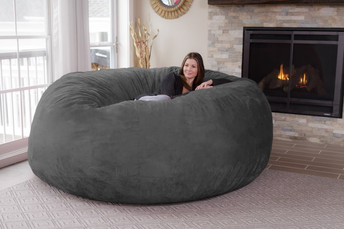 huge bean bag in the living room