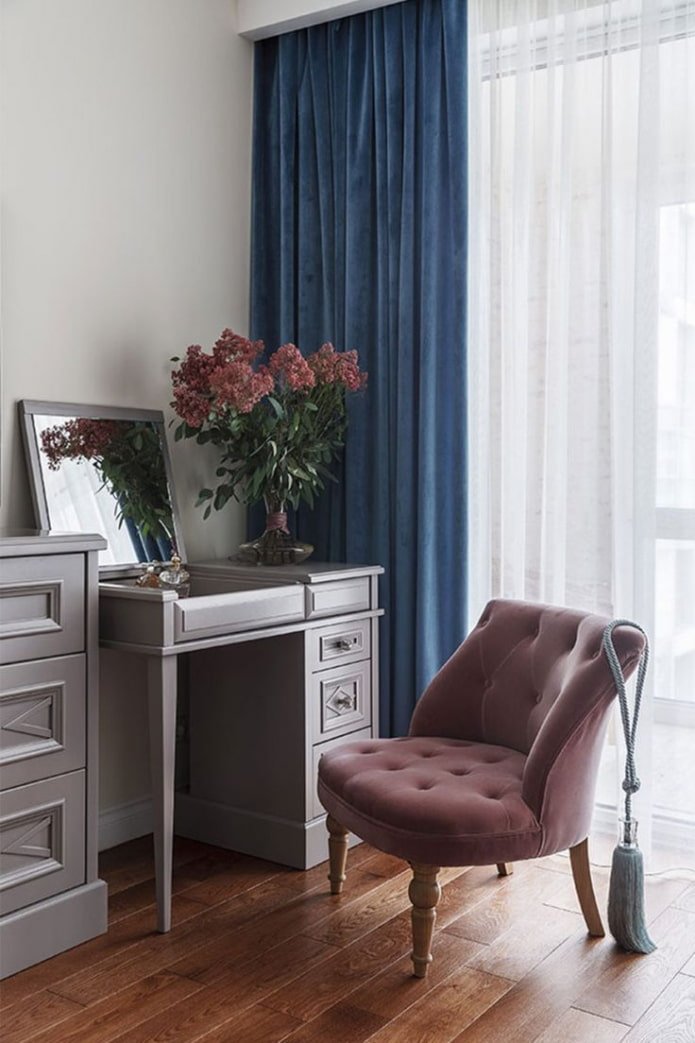 armchair in the bedroom