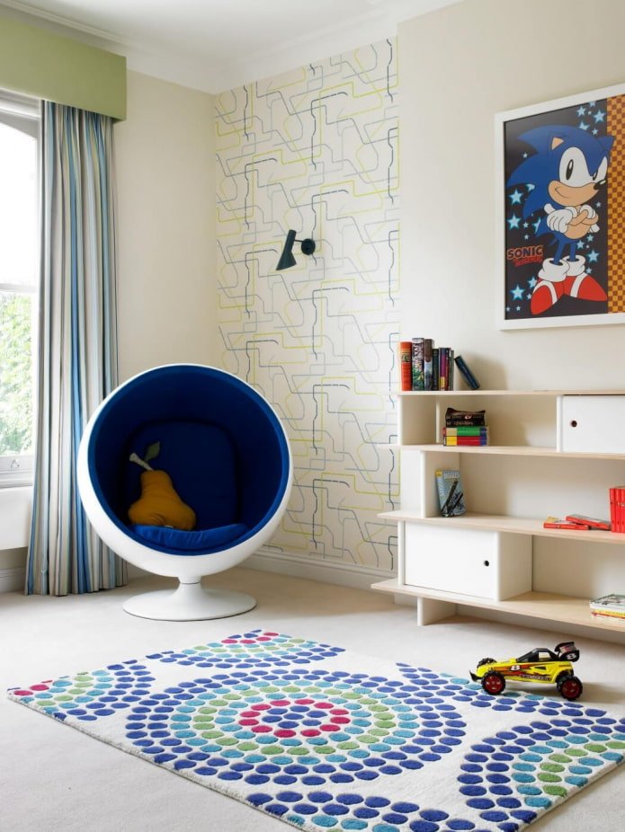 chair ball in the child's room