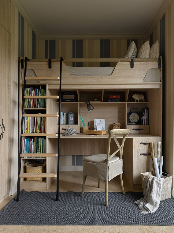 bed with table
