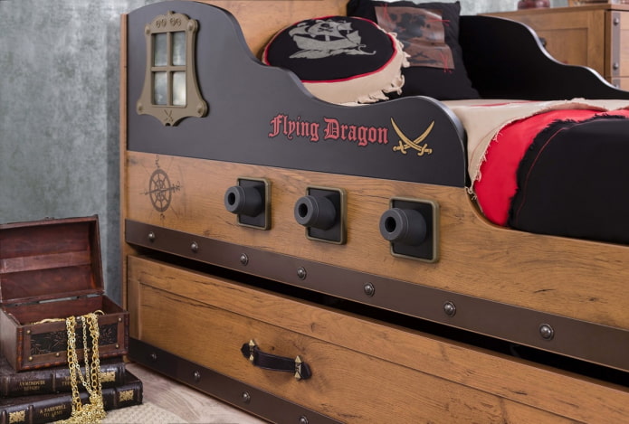 ship-shaped bed