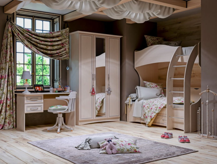 children's room for a girl in the Provence style