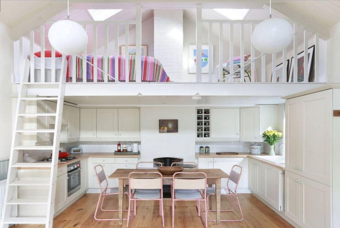 bed in the kitchen