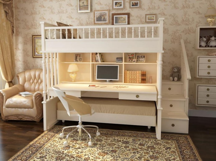 loft bed with ladder