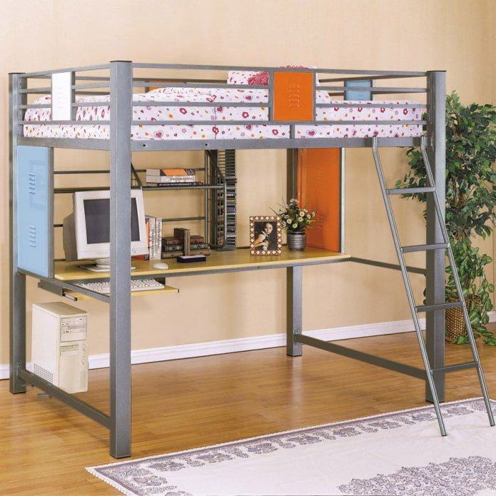 metal furniture in the interior