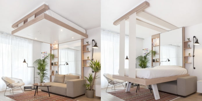 BedUp bed (rising to the ceiling)