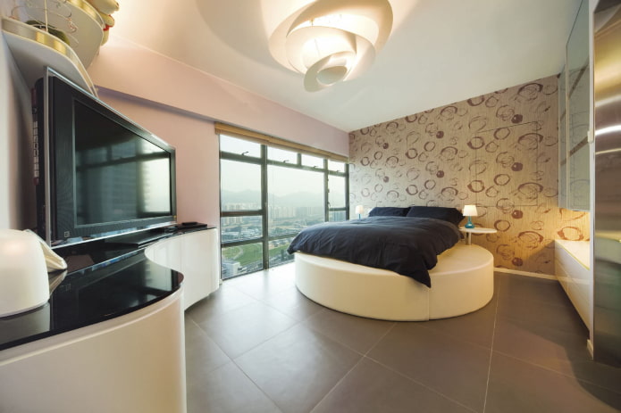 podium bed design in the interior