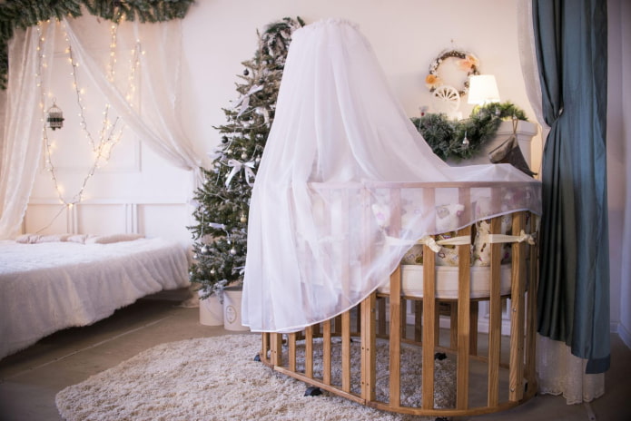 Canopy for a transformable crib