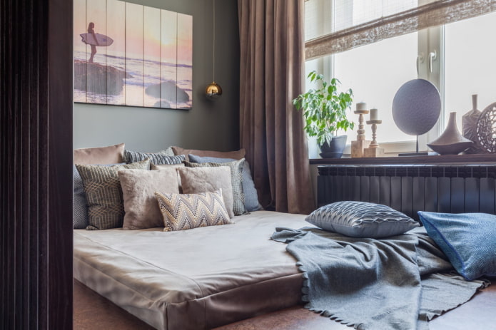 sleeping area by the window