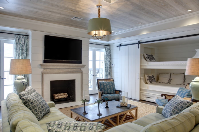 bunk bed in the living room