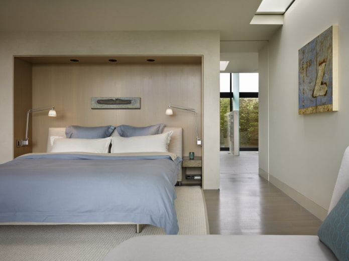niche with a bed in a modern-style interior