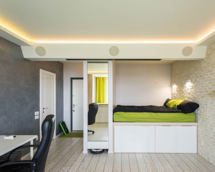 high podium for a bed