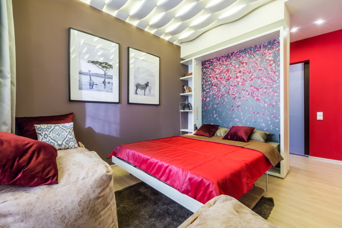 bed in a small apartment