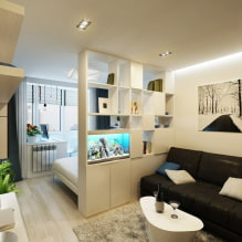How to place a bed in a one-room apartment?-1