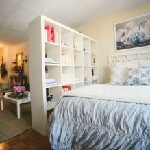 How to place a bed in a one-room apartment?-5