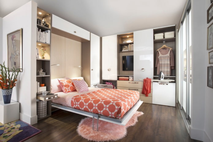 double built-in bed