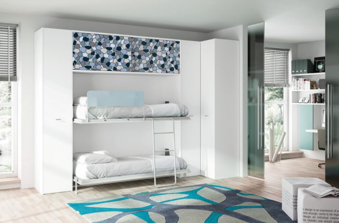single built-in bed