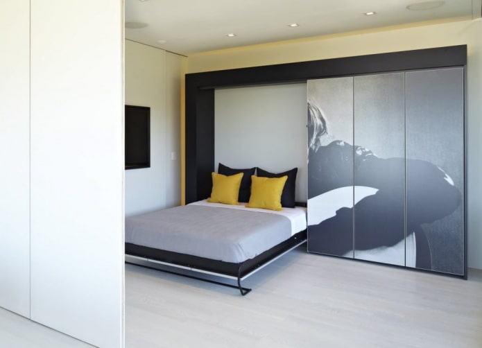 design of a built-in bed in the interior