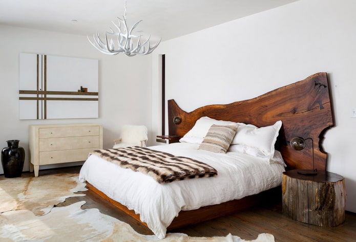 slab bed in the interior