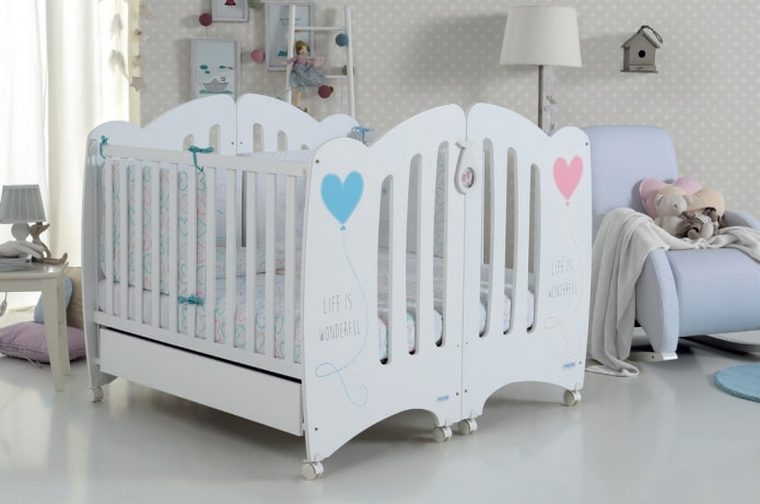 bed for twins in the interior